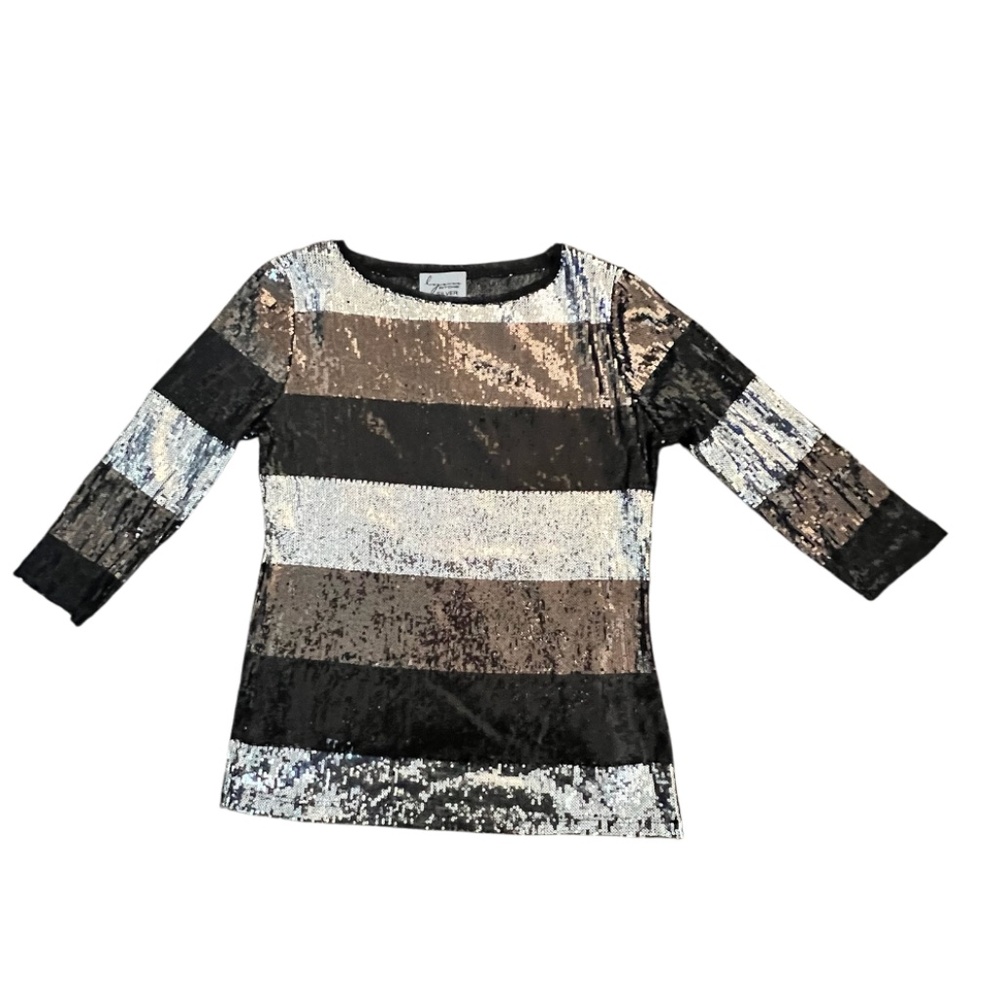 Lynn Ritchie Sparkle Stripes Top Size S